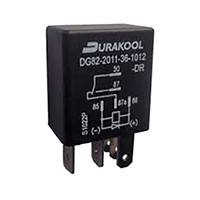 Durakool Plug In Non-Latching Relay - SPNO, 12V dc Coil Single Pole
