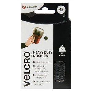 Heavy duty stick on coins black 45mm