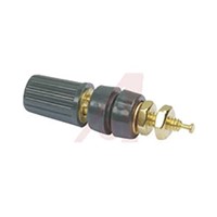 Superior Electric 15A, Green Binding Post With Brass Contacts and Gold Plated - 9.52mm Hole Diameter