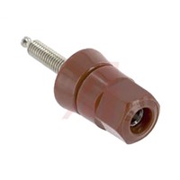 Superior Electric 30A, Red Binding Post With Brass Contacts and Nickel Plated - 12.7mm Hole Diameter